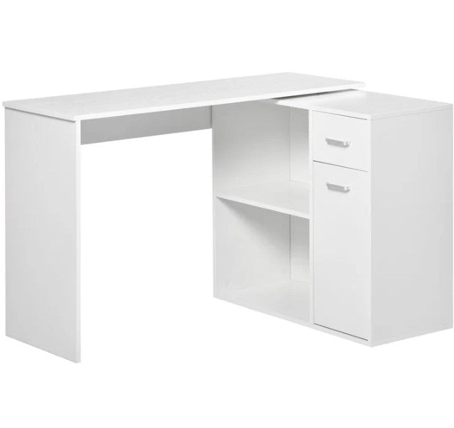 white modern office desk