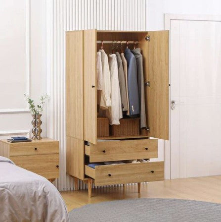 Homcom wooden wardrobe, bedroom modern