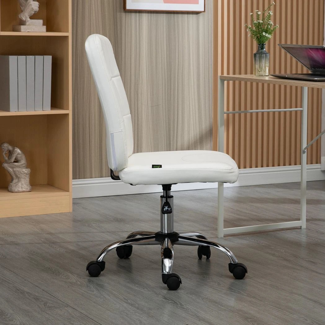 Faux Leather Home Office Chair with Adjustable Height by Vinsetto