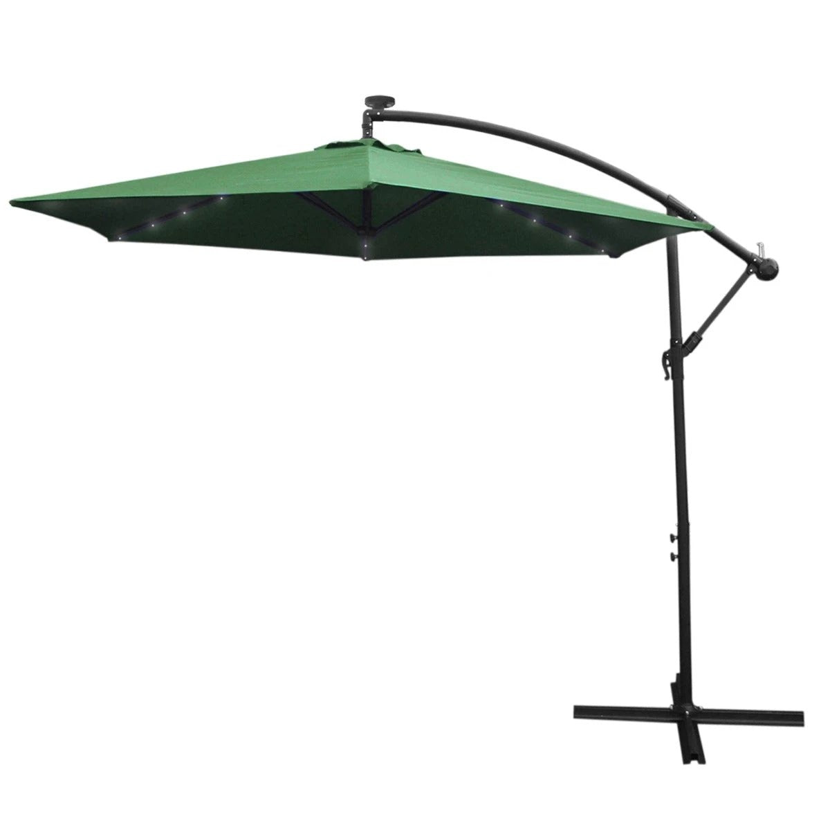 Monster Shop Premium Cantilever Parasol 3m LED Garden - Uncategorized Parasol