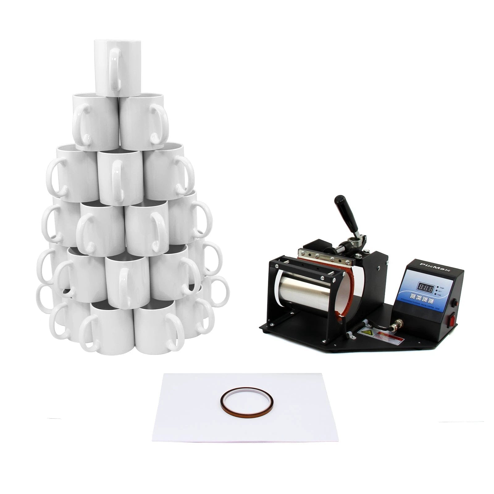 PixMax Sublimation Mug Press & 72 Mugs by Monster Shop