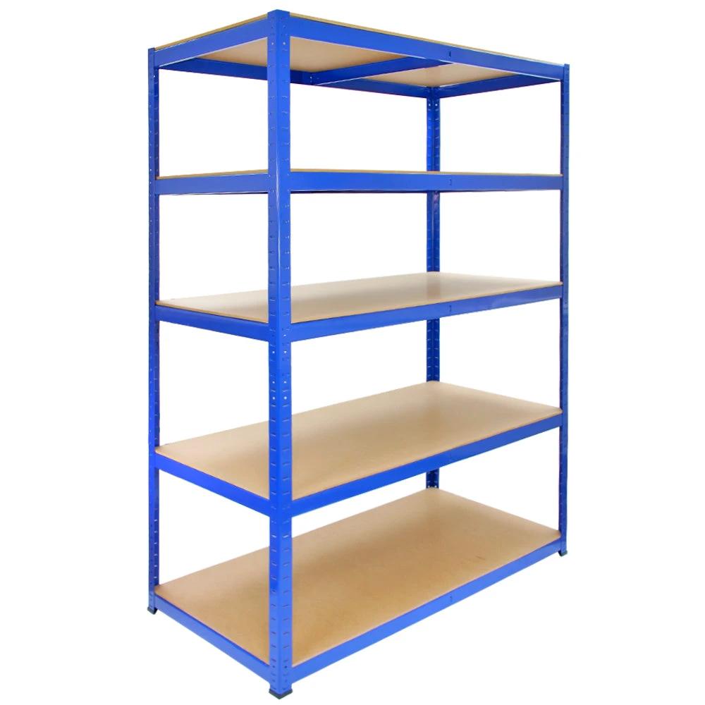 Monster Shop Monster Racking T-Rax Strong Storage Shelves, Blue, 120cm W, 60cm D, Set of 3 -