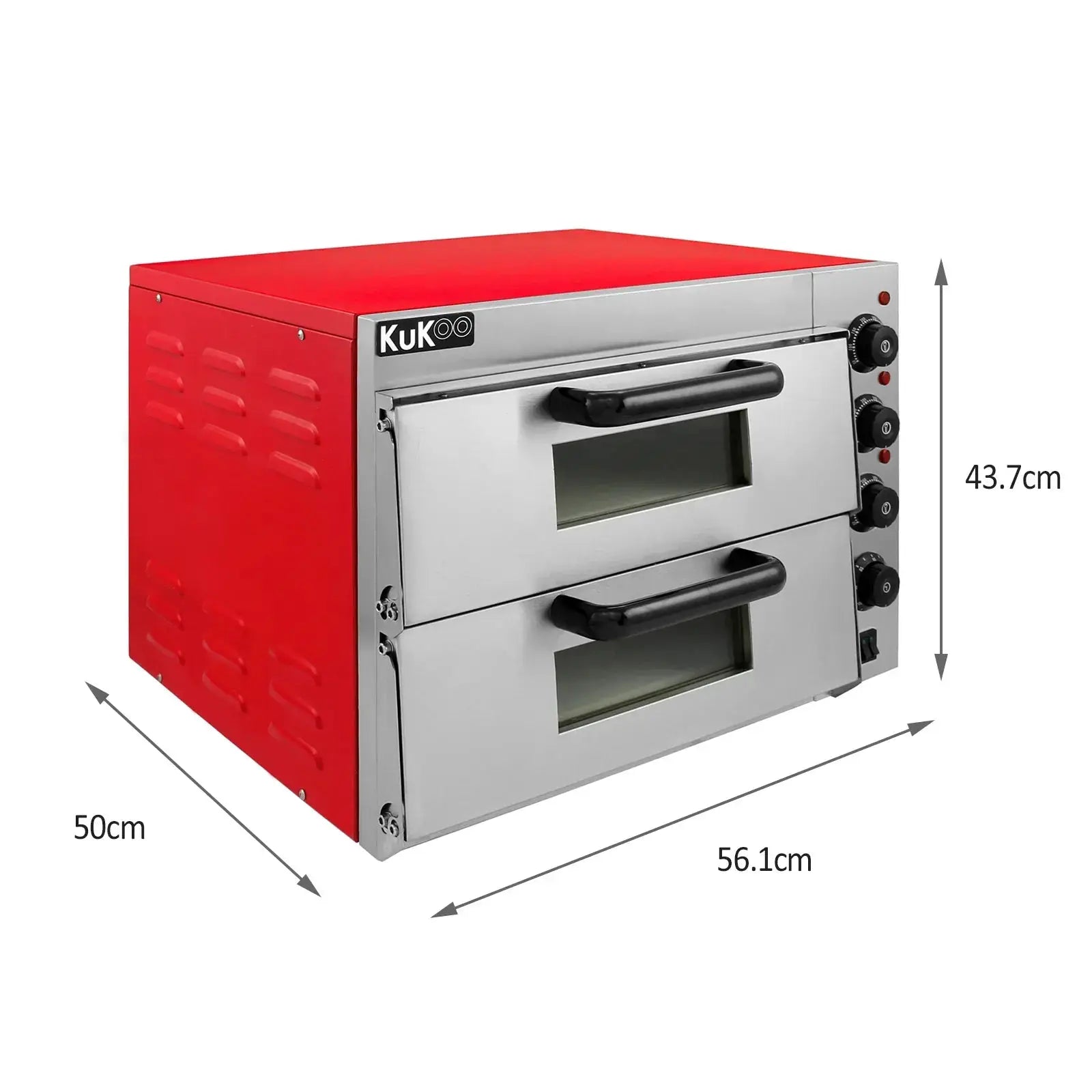 Monster Shop KuKoo 16" Twin Deck Electric Pizza Oven -