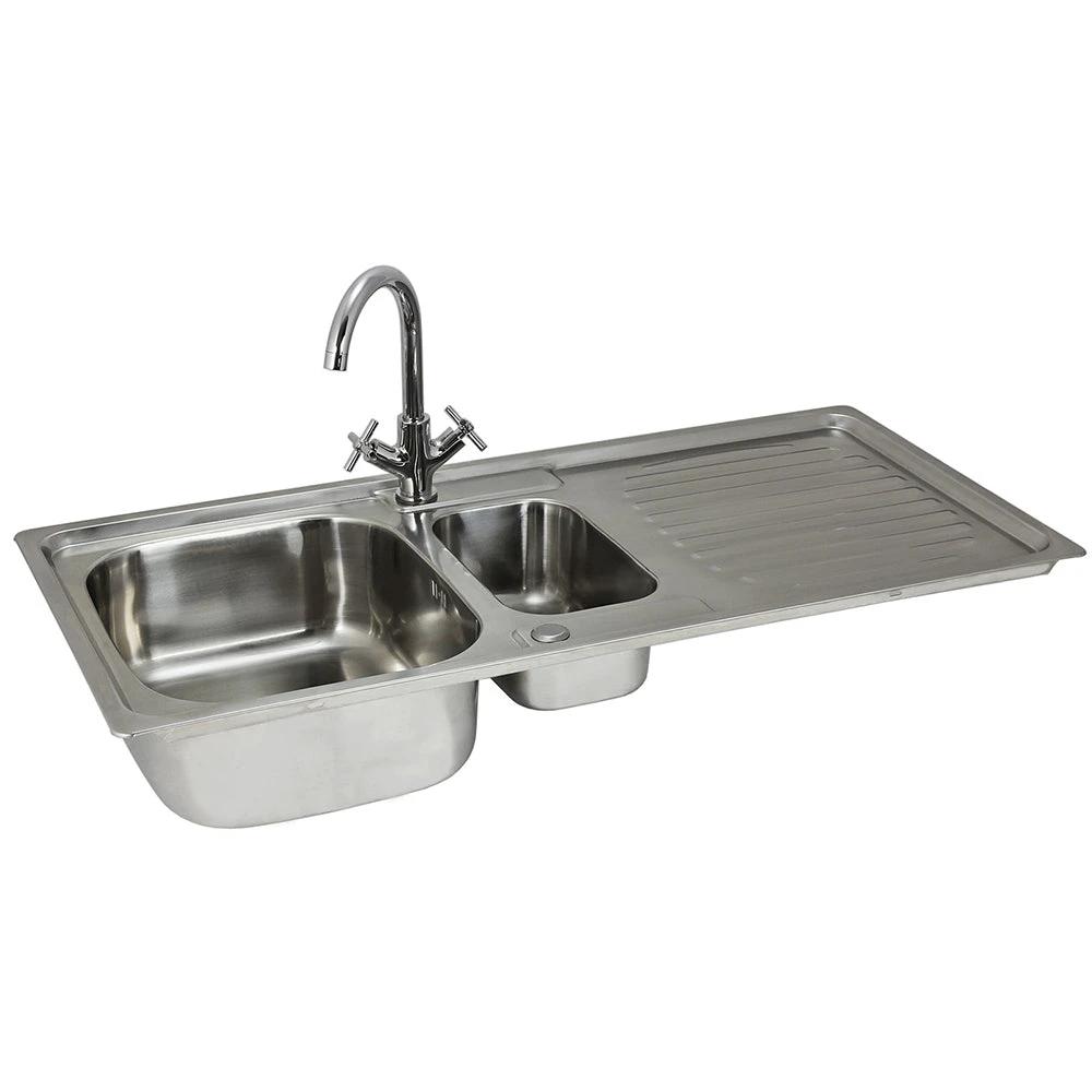 Monster Shop Premium Stainless Steel Kitchen Sink & Victoria Tap -