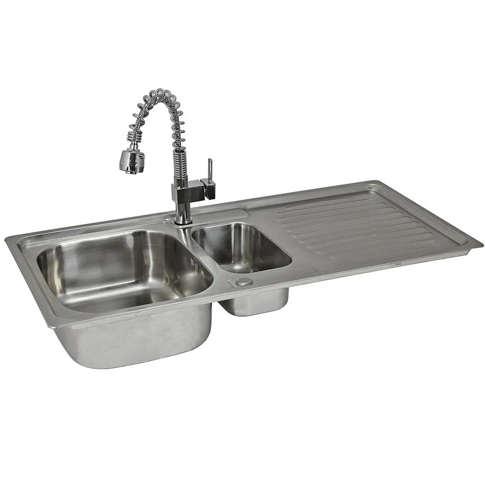 Premium Stainless Steel Kitchen Sink & Padstow Tap by Monster Shop