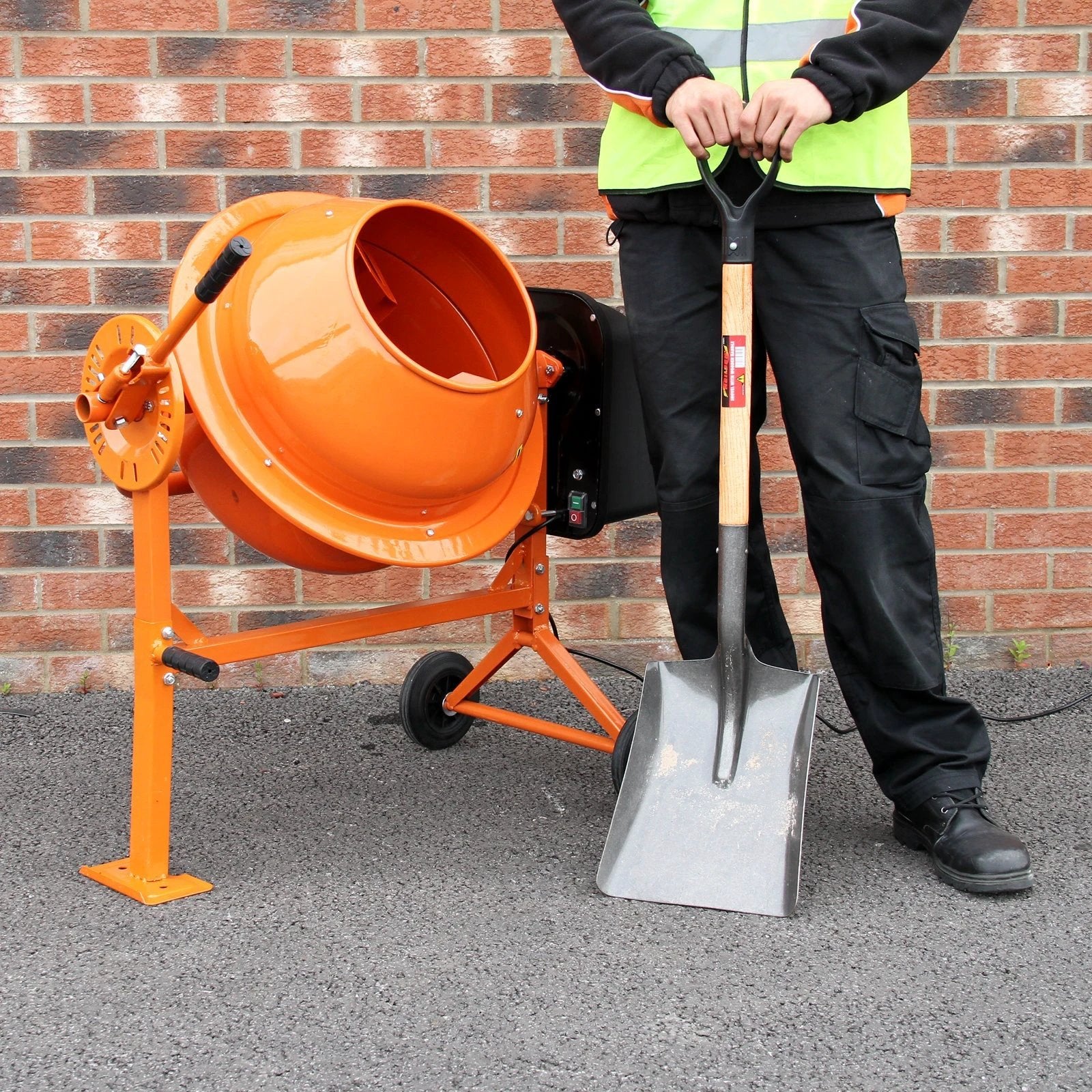 Monster Shop T-Mech Electric Cement Mixer, 70 Litre -