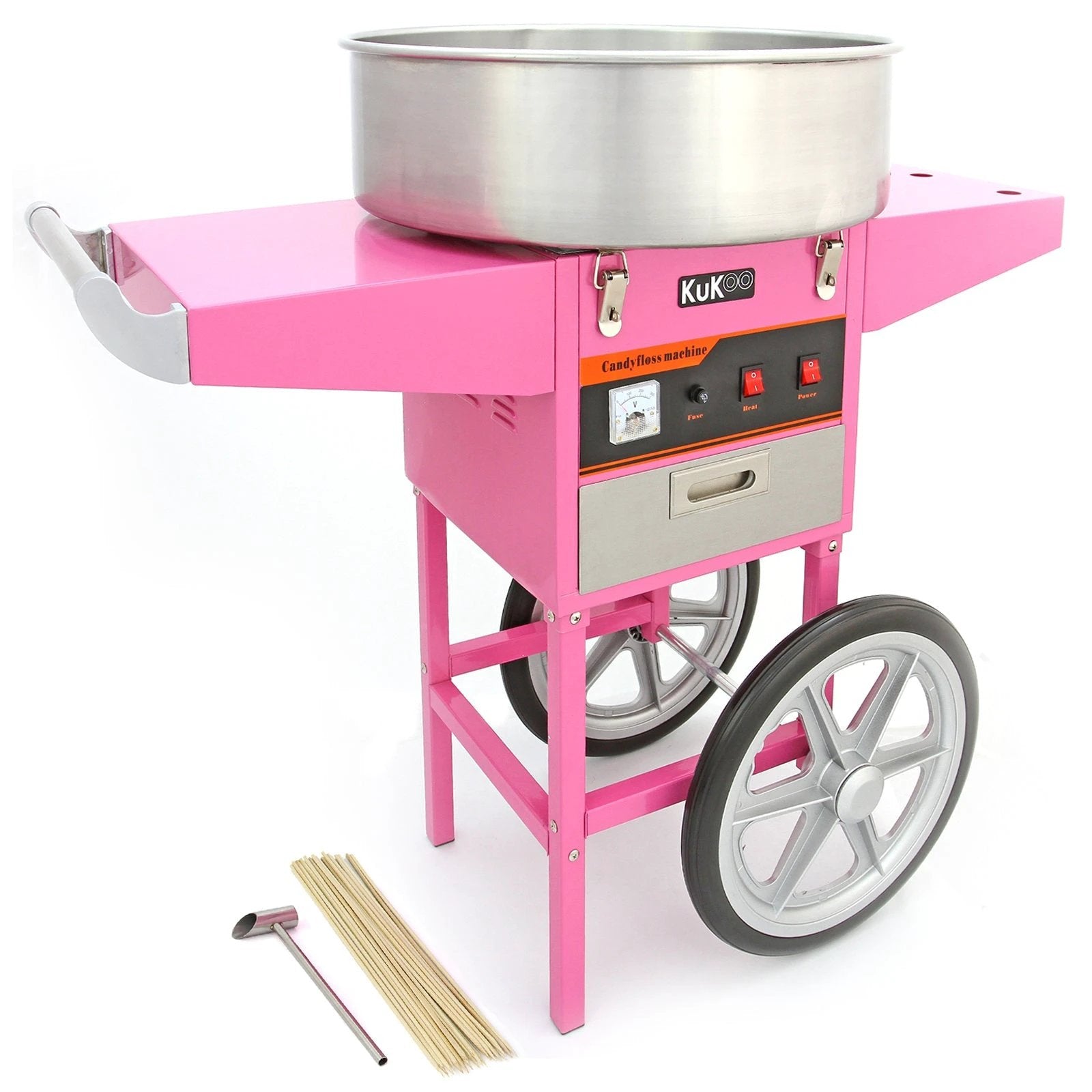 KuKoo Candy Floss Machine, Cart & Accessories by Monster Shop