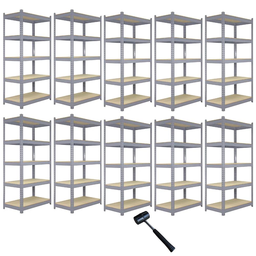 10 x Q-Rax Grey Metal Racking Units 90 x 50 x 180cm by Monster Shop