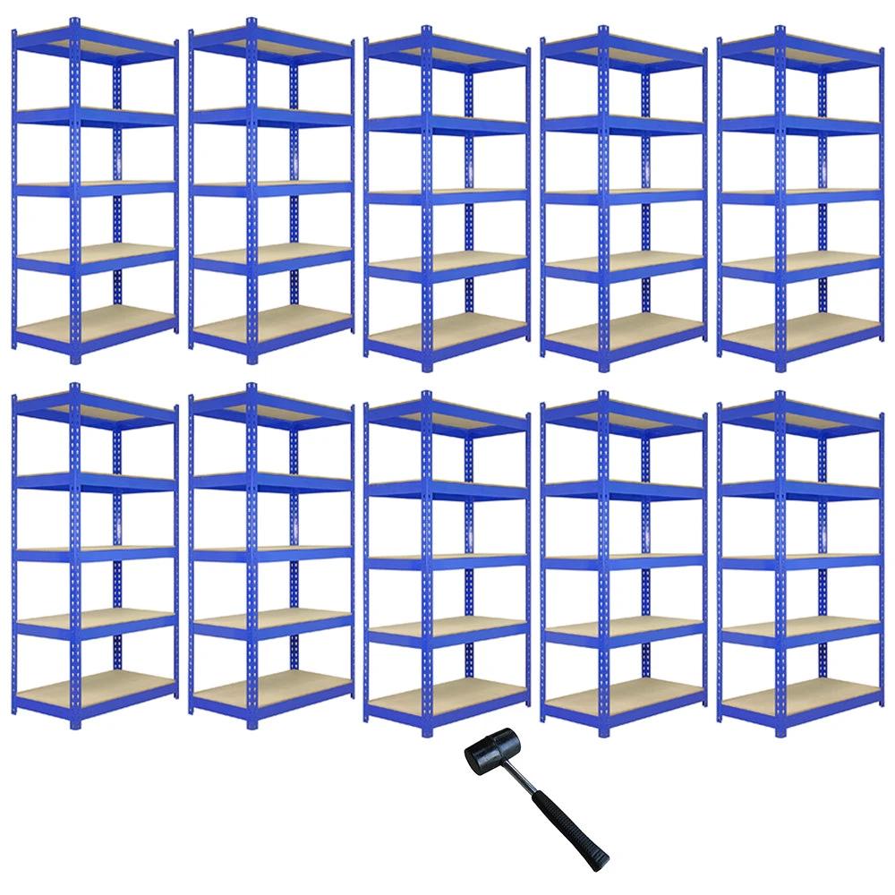 10 x Q-Rax Blue Metal Racking Units 120 x 50 x 180cm by Monster Shop
