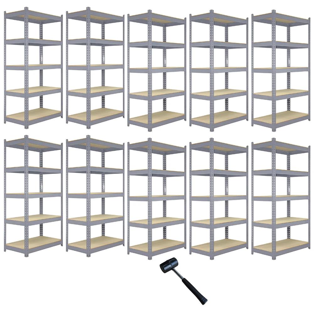 Monster Shop 10 x Q-Rax Grey Metal Racking Units 120 x 50 x 180cm -