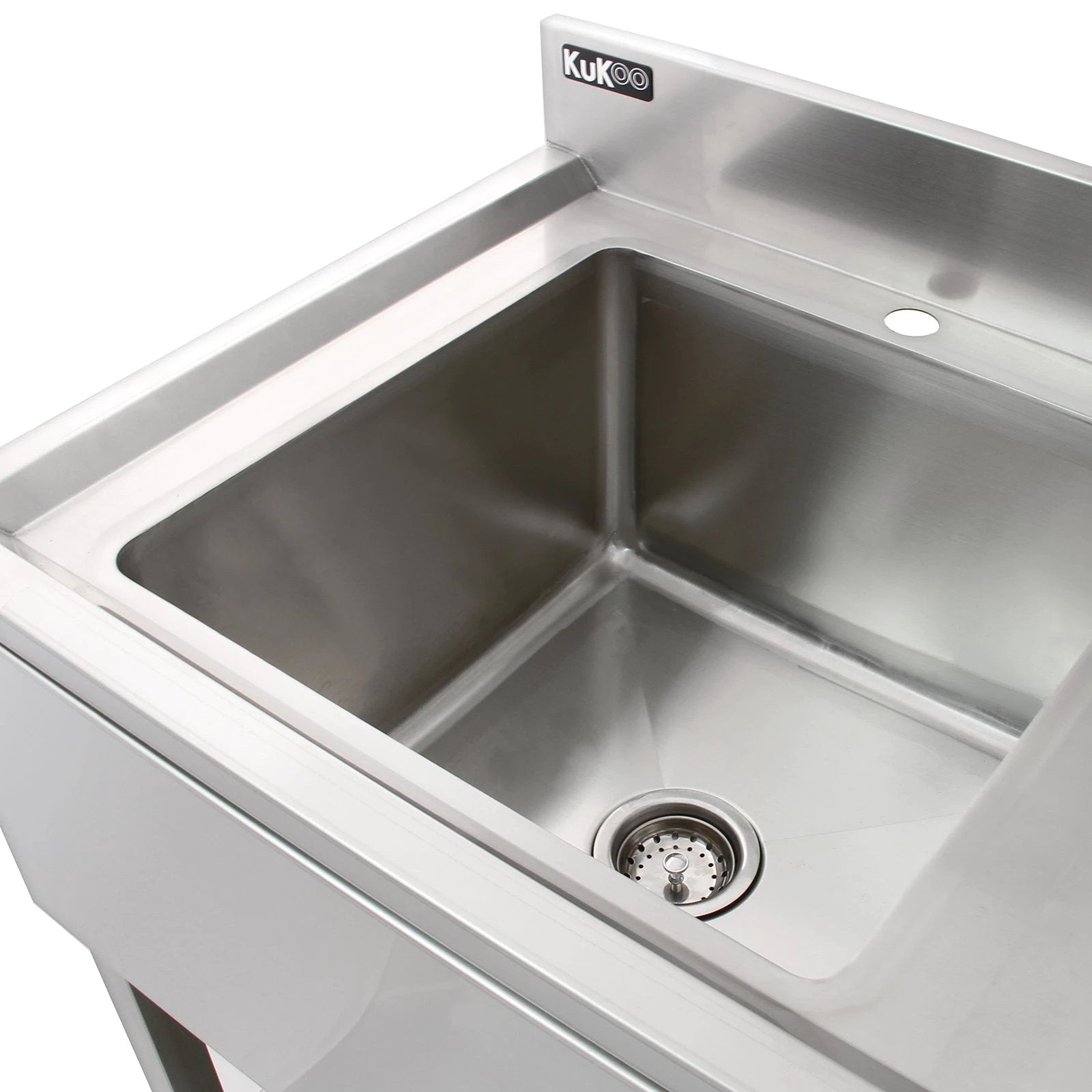 Monster Shop KuKoo Commercial Stainless Steel Sink - Right Hand Drainer -