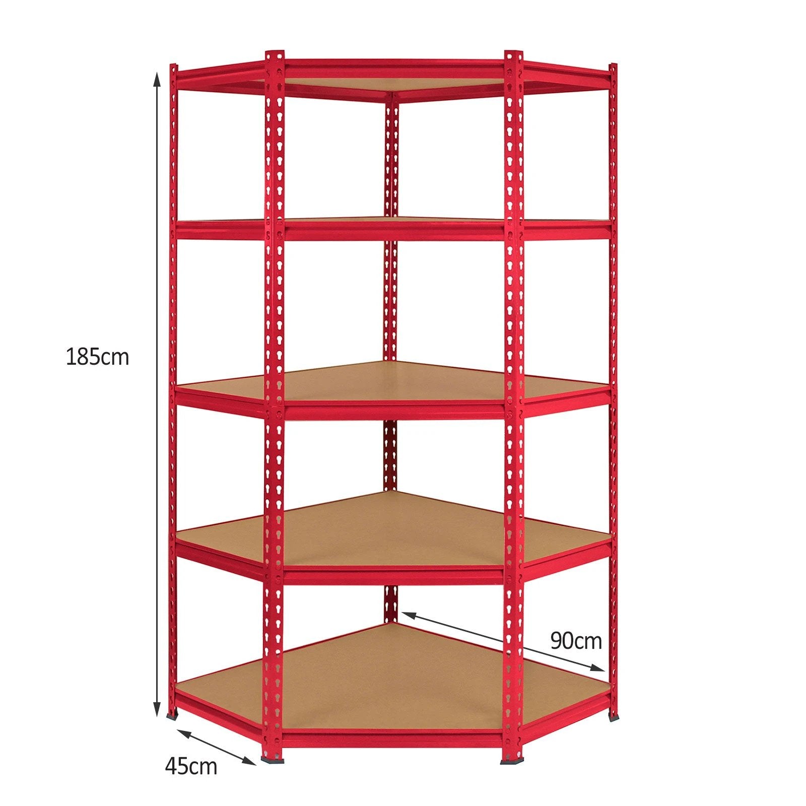 Monster Racking Z-Rax Corner Storage Shelf Unit, Red, 90cm Wide by Monster Shop