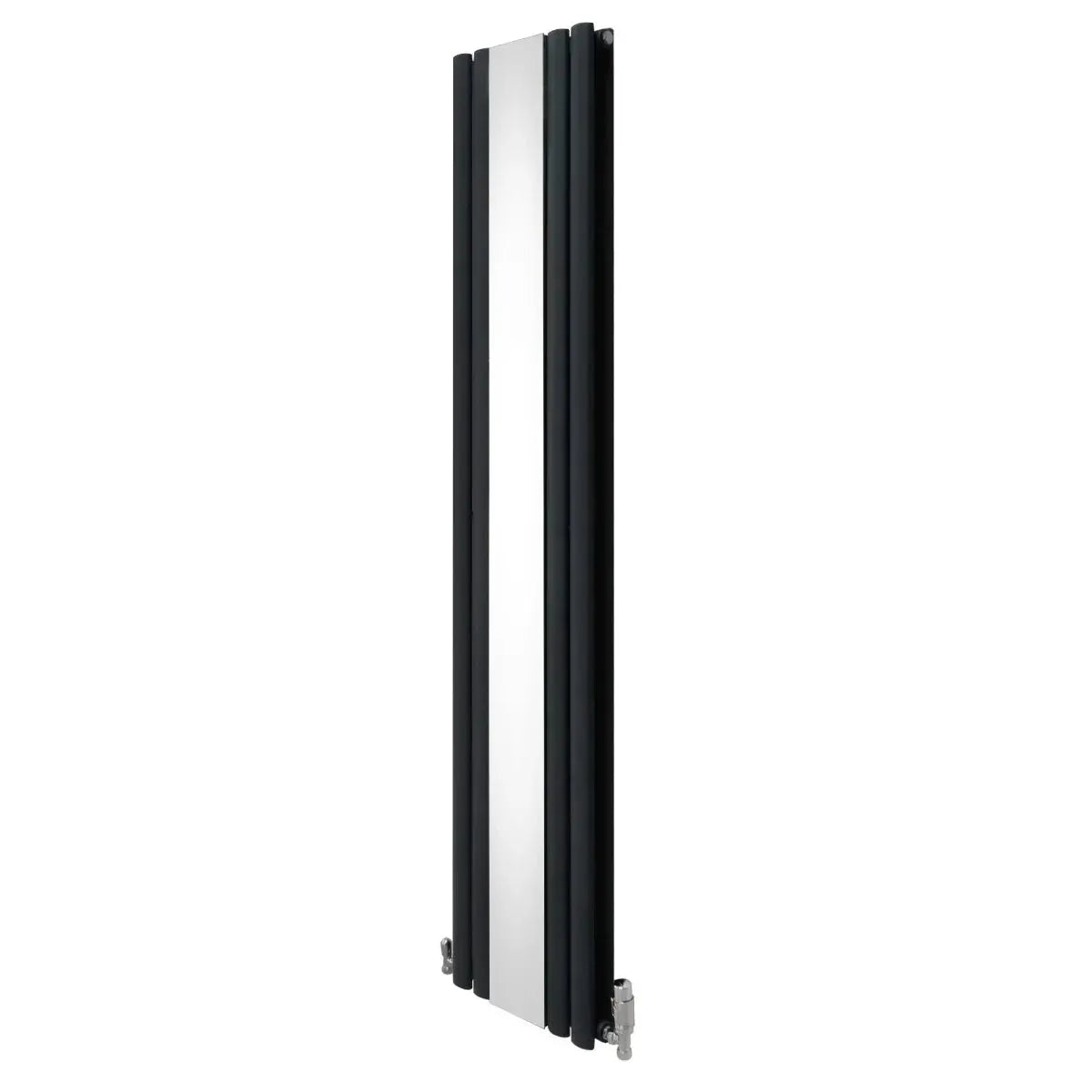 Monster Shop Oval Mirror Radiator & Valves - 1800mm x 380mm - Anthracite Grey -