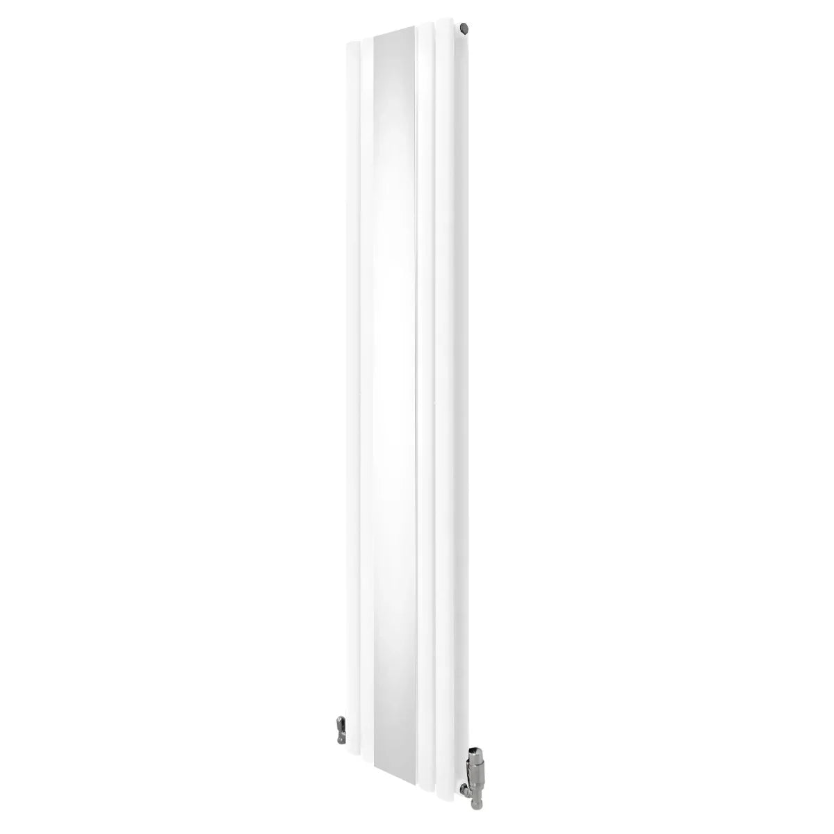 Monster Shop Oval Mirror Radiator & Valves - 1800mm x 380mm - White -