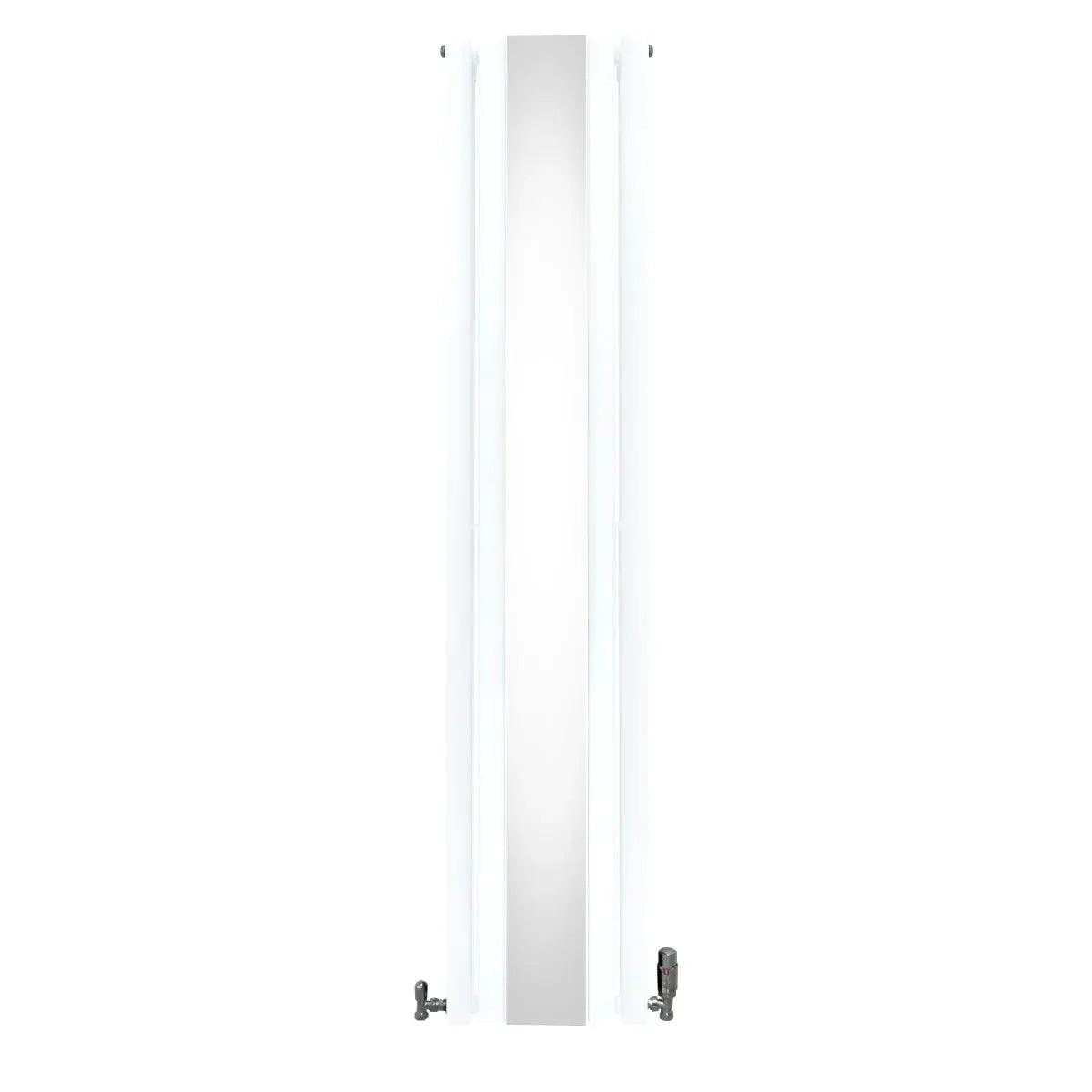 Monster Shop Oval Mirror Radiator & Valves - 1800mm x 380mm - White -