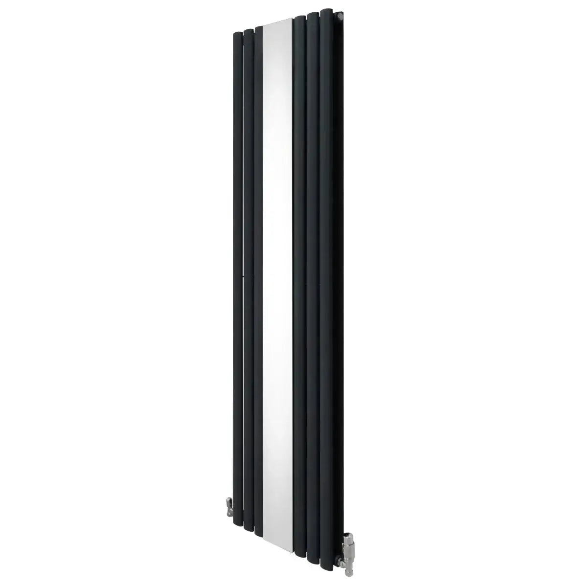 Monster Shop Oval Mirror Radiator & Valves - 1800mm x 500mm - Anthracite Grey -