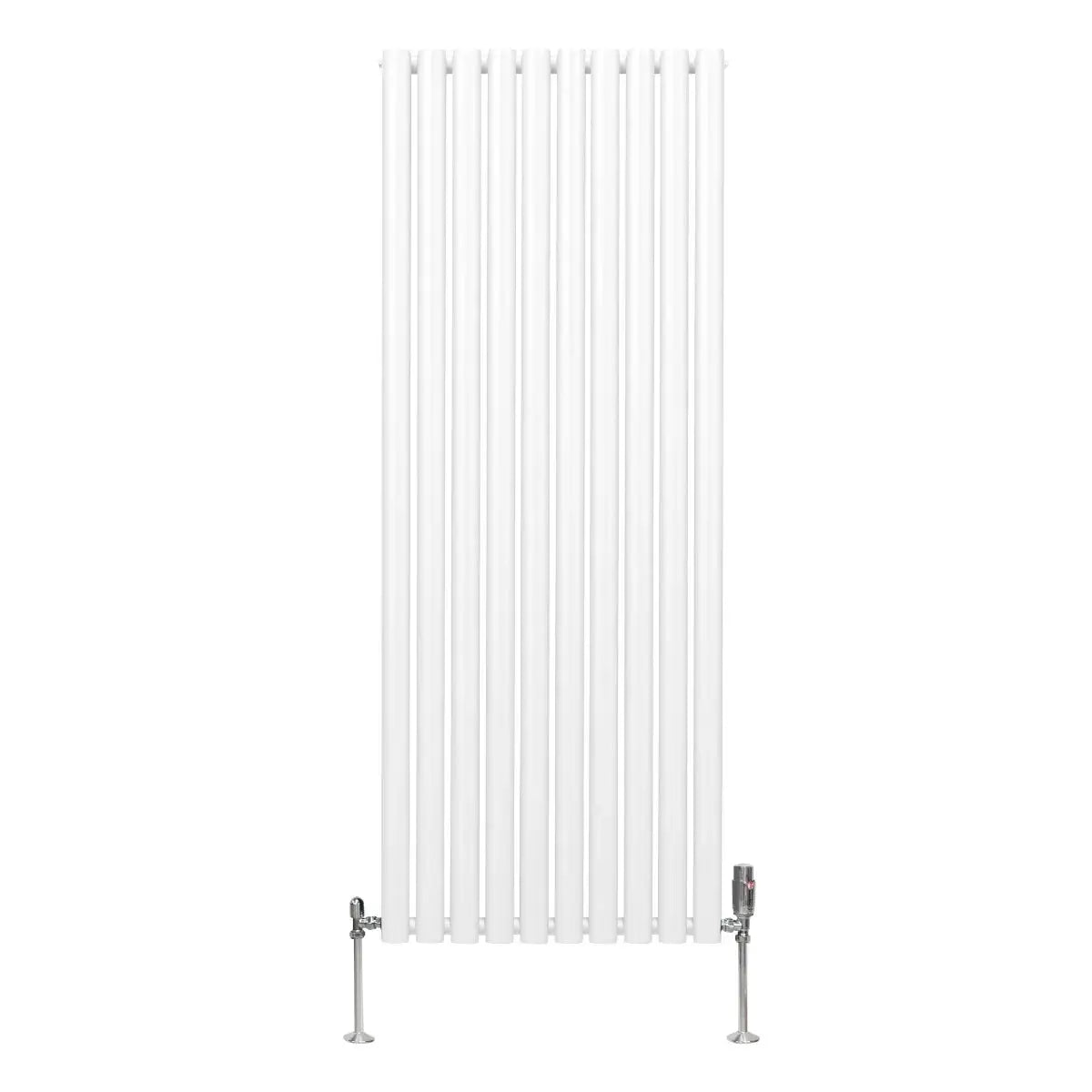 Monster Shop Oval Column Radiator & Valves - 1600mm x 600mm – White -