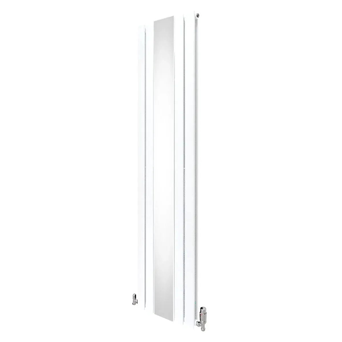Monster Shop Flat Mirror Radiator & Valves - 1800mm x 425mm - White -