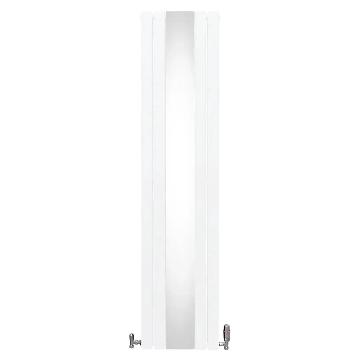 Monster Shop Flat Mirror Radiator & Valves - 1800mm x 425mm - White -