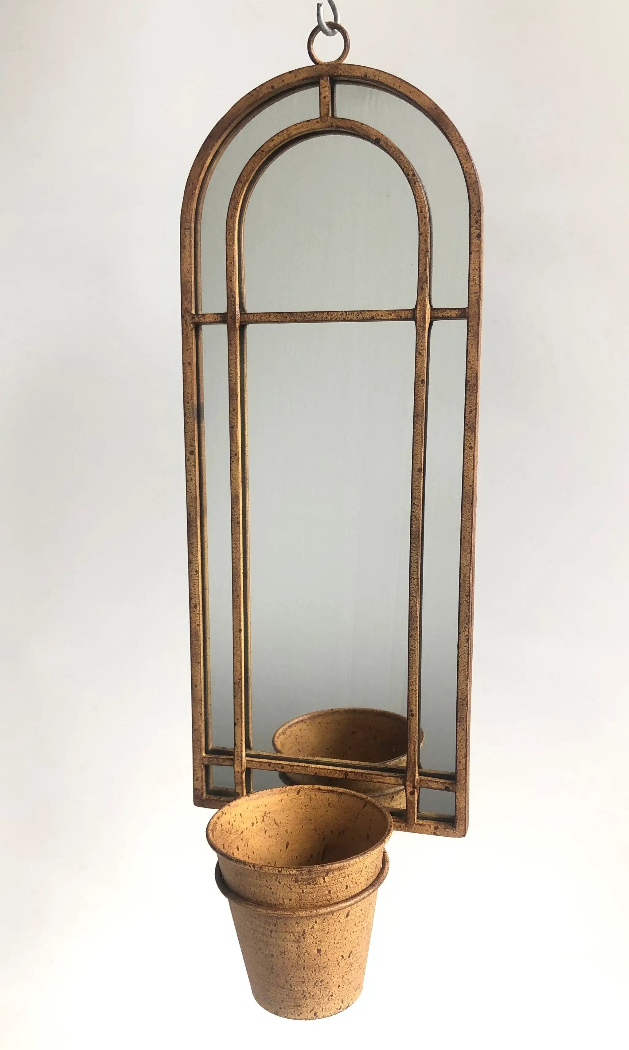 MSL 64CM WALL MIRROR WITH SINGLE PLANTER - Planters