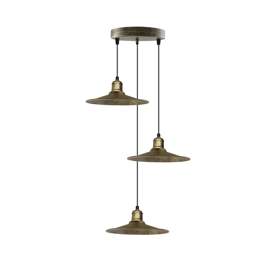 Brass Pendant Light 22cm Three Head Home Decor by LEDSONE