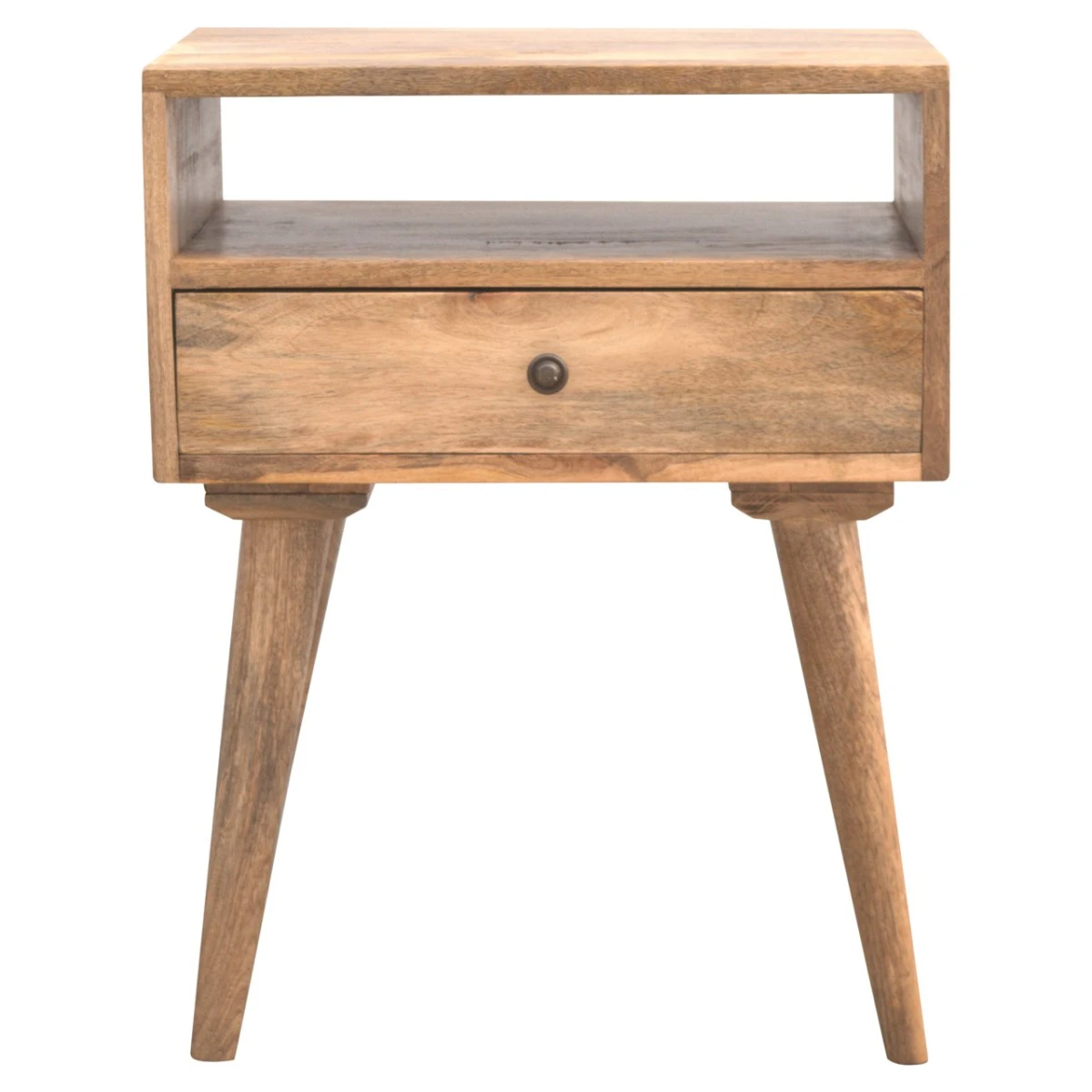 Artisan Mango Wood Nightstand Open Slot Drawer by Artisan Furniture
