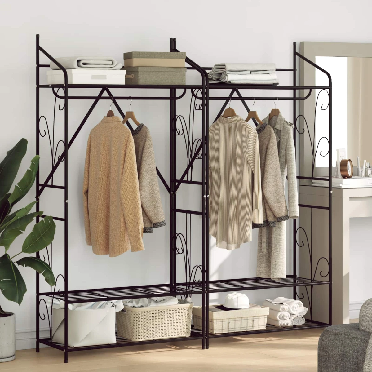 vidaXL vidaXL Open Wardrobe Wide Minimalist Frame - Wardrobe