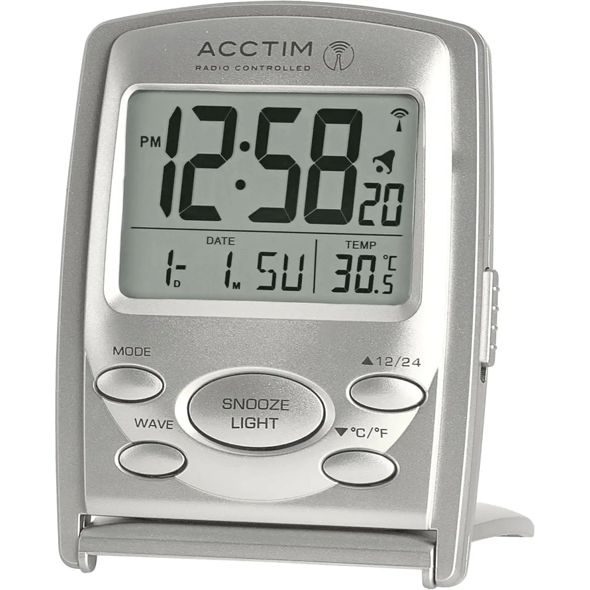 Acctim Acctim Vista MSF Radio Controlled Multi Function Digital Travel Alarm Clock - Clock