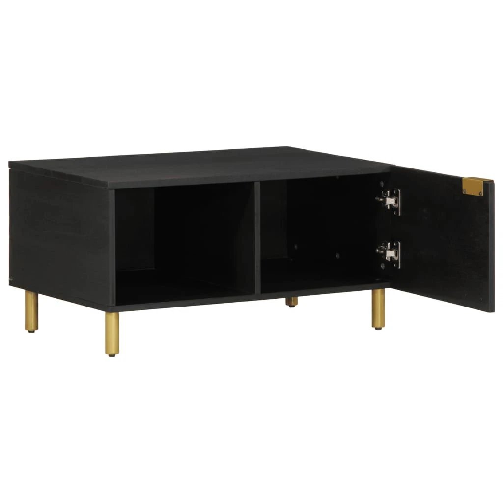 vidaXL vidaXL Black Coffee Table 80x50x40 Cm Engineered Wood With Storage For Living Room - Coffee Table