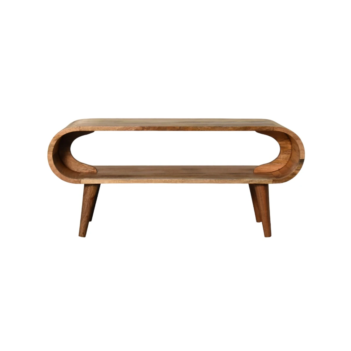 Artisan Furniture Amaya Coffee Table Medium Solid Mango Wood Nordic Style Oak Finish For Family Living Rooms by Artisan Furniture