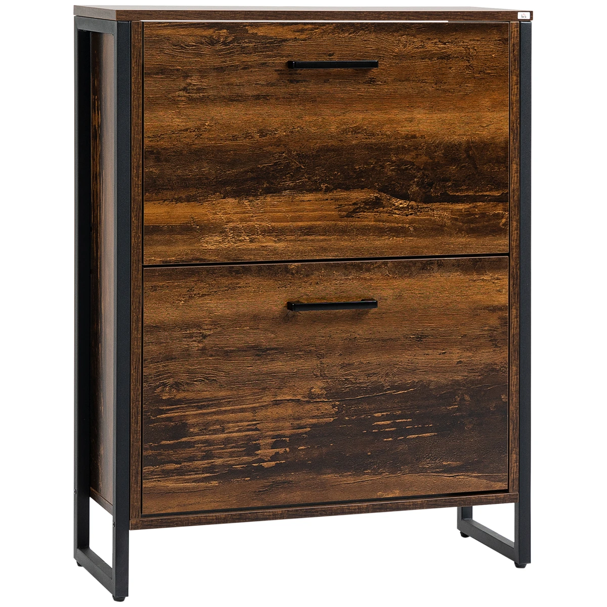 Sturdy Shoe Cabinet 12 Pair Anti Tip Entryway by N/A