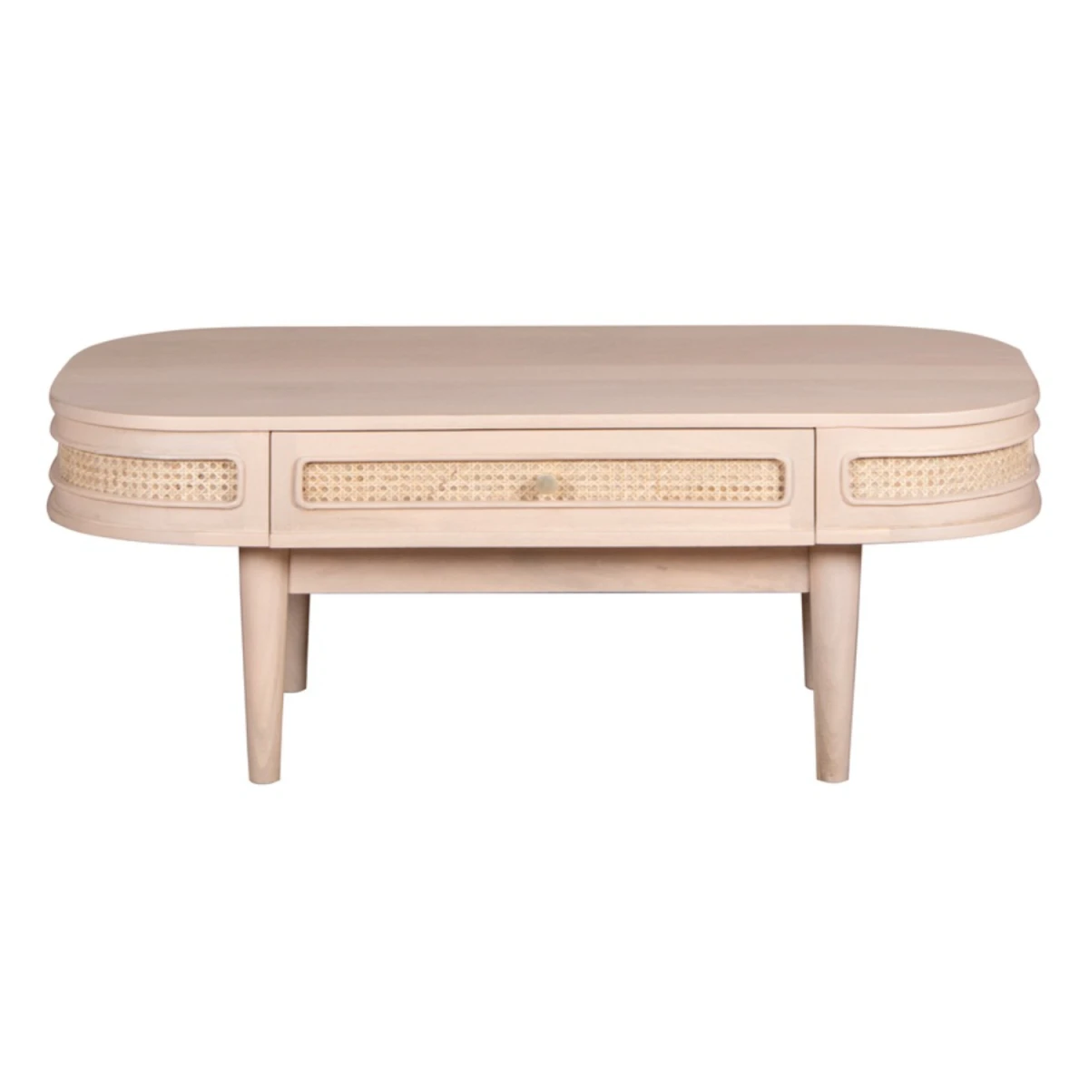 Valencia Coffee Table 57x42 Mango Wood Drawer by Indian Hub