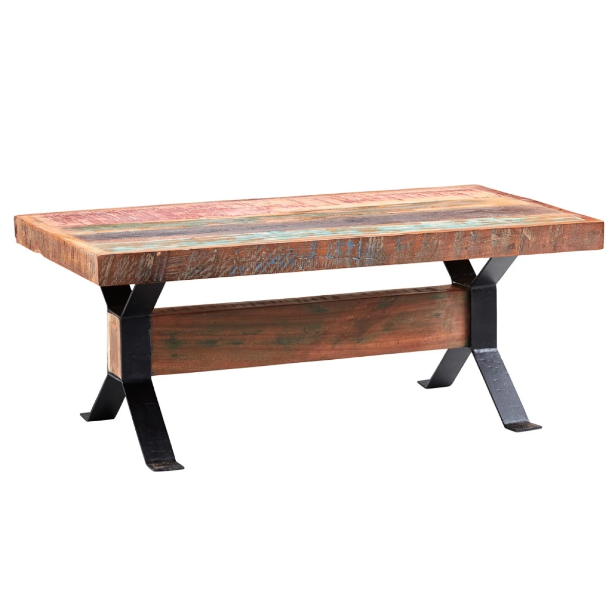 Coastal Coffee Table Reclaimed Wood Rustic Finish by Indian Hub