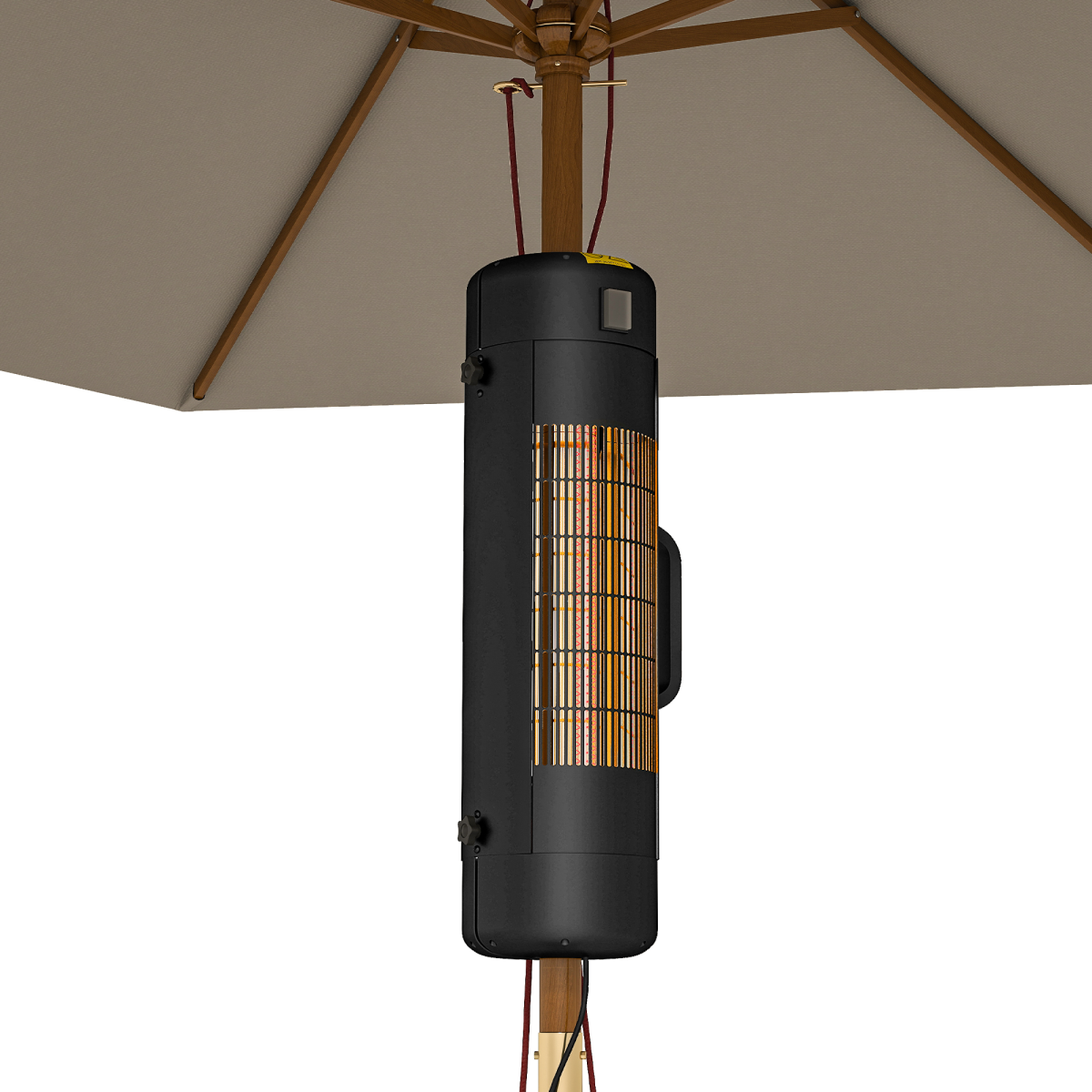 Outsunny Outsunny Electric Parasol Mounted Patio Heater, Outdoor Heater w/ 2 Setting - Parasol
