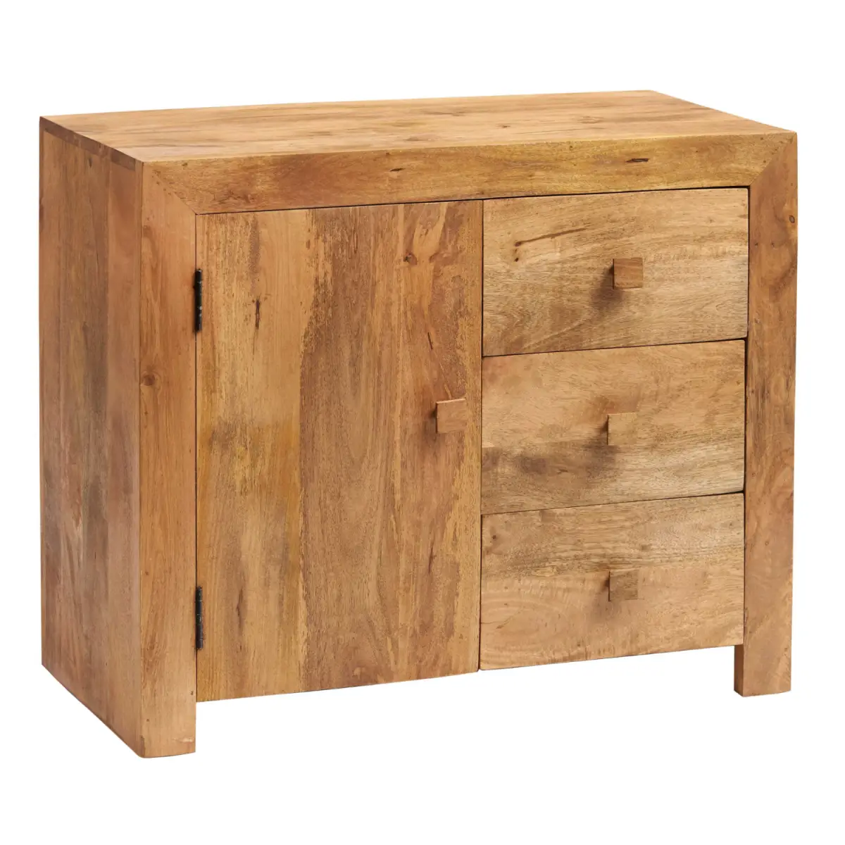 Indian Hub Toko Light Mango 3 Drawer Sideboard - Sideboard