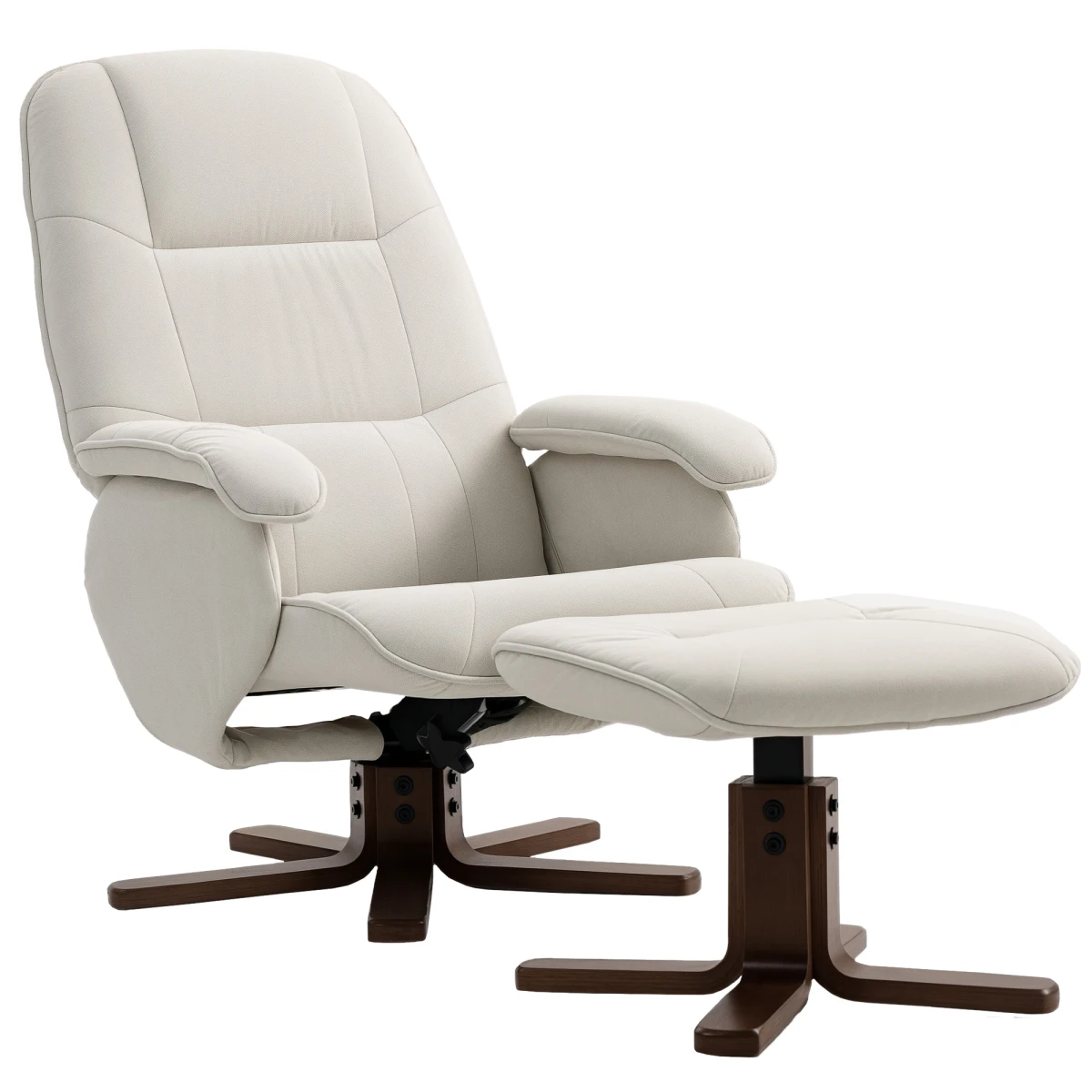 HOMCOM HOMCOM Swivel Recliner Chair Size M With Footstool For Rest - Recliner