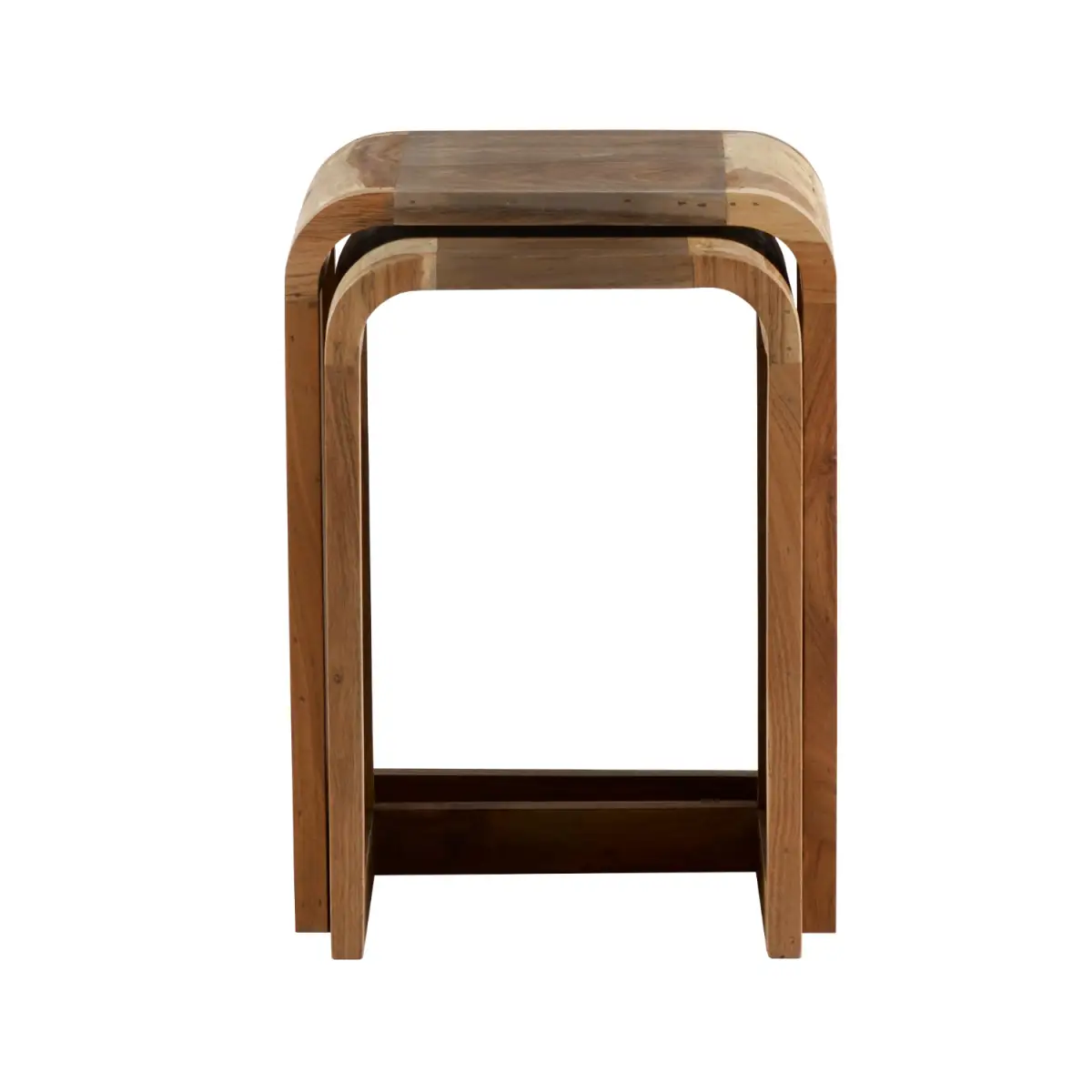 Indian Hub Aspen Nest Of 2 Tables Wooden - Nest of Tables