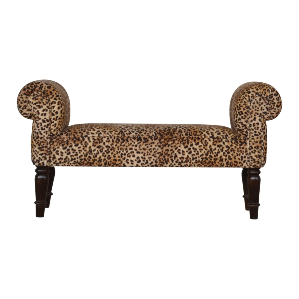 Artisan Bench Compact Leopard Velvet Hallway by Artisan Furniture