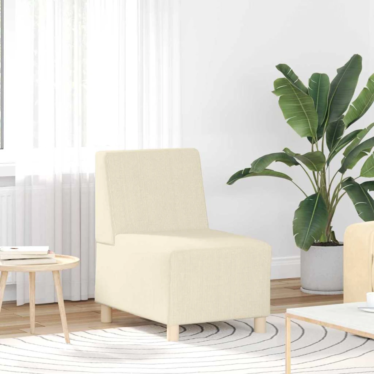 vidaXL VidaXL Armless Sofa 55 x 74 x 82 cm Corduroy Living Room - Sofa