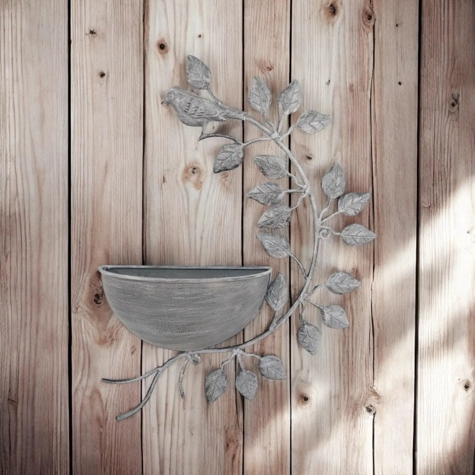 MSL 42CM GREY METAL GARDEN PLANTER - Planters