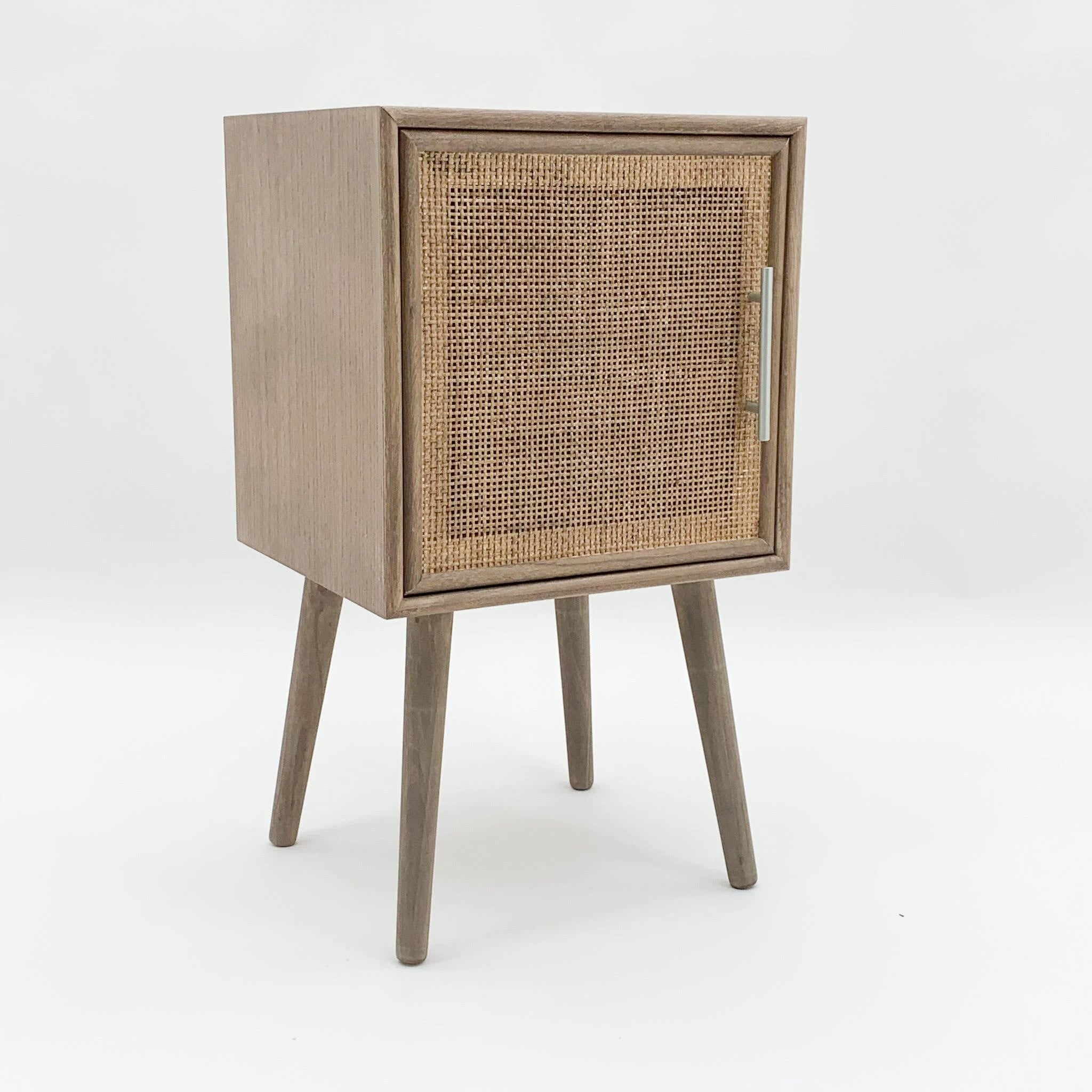 MSL Solid Wood Bedside Table 70cm Cane Front Bedroom - Bedside Table