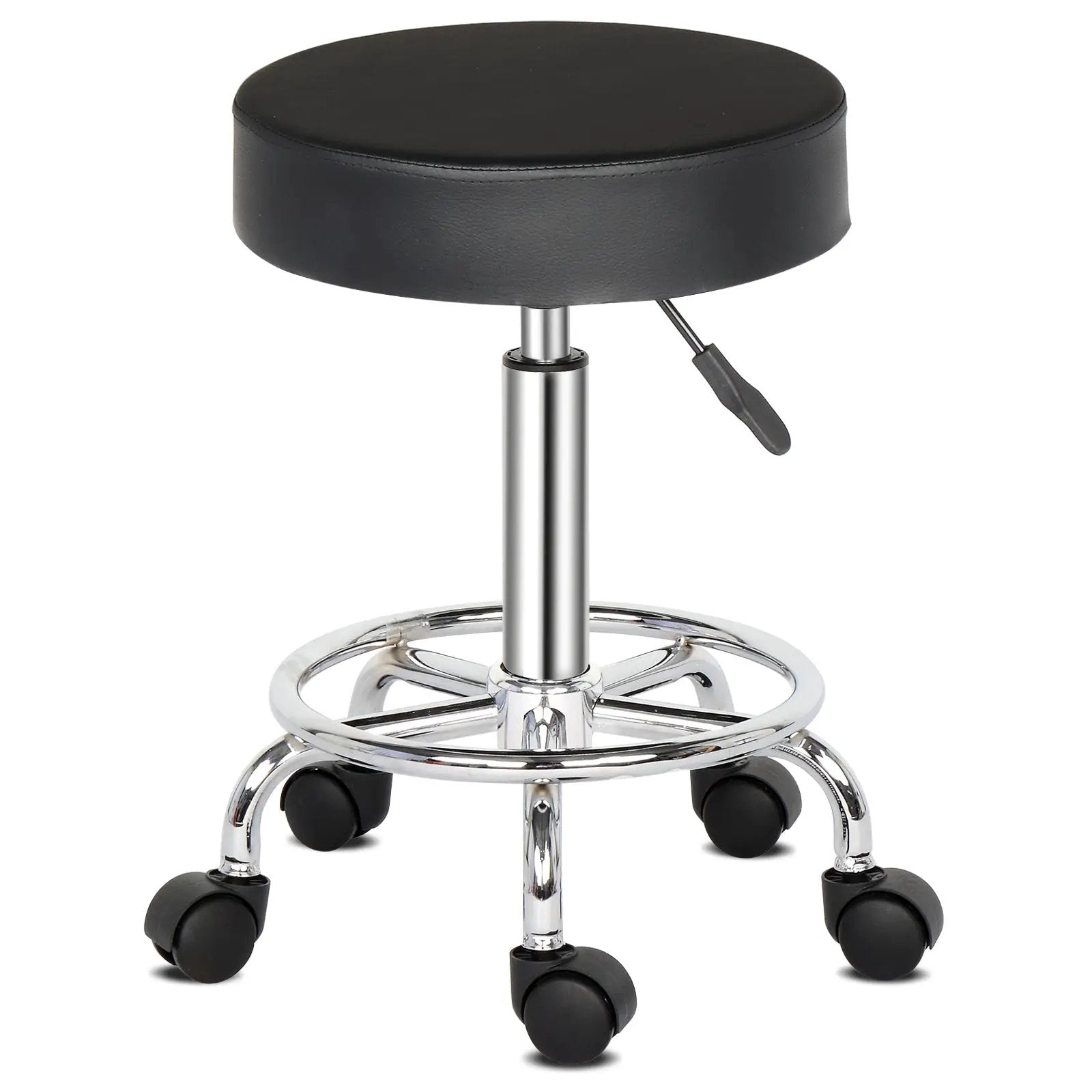 N/A Round Stool Ha Ha Feet Rotation Bar Stool Black - Bar Stool