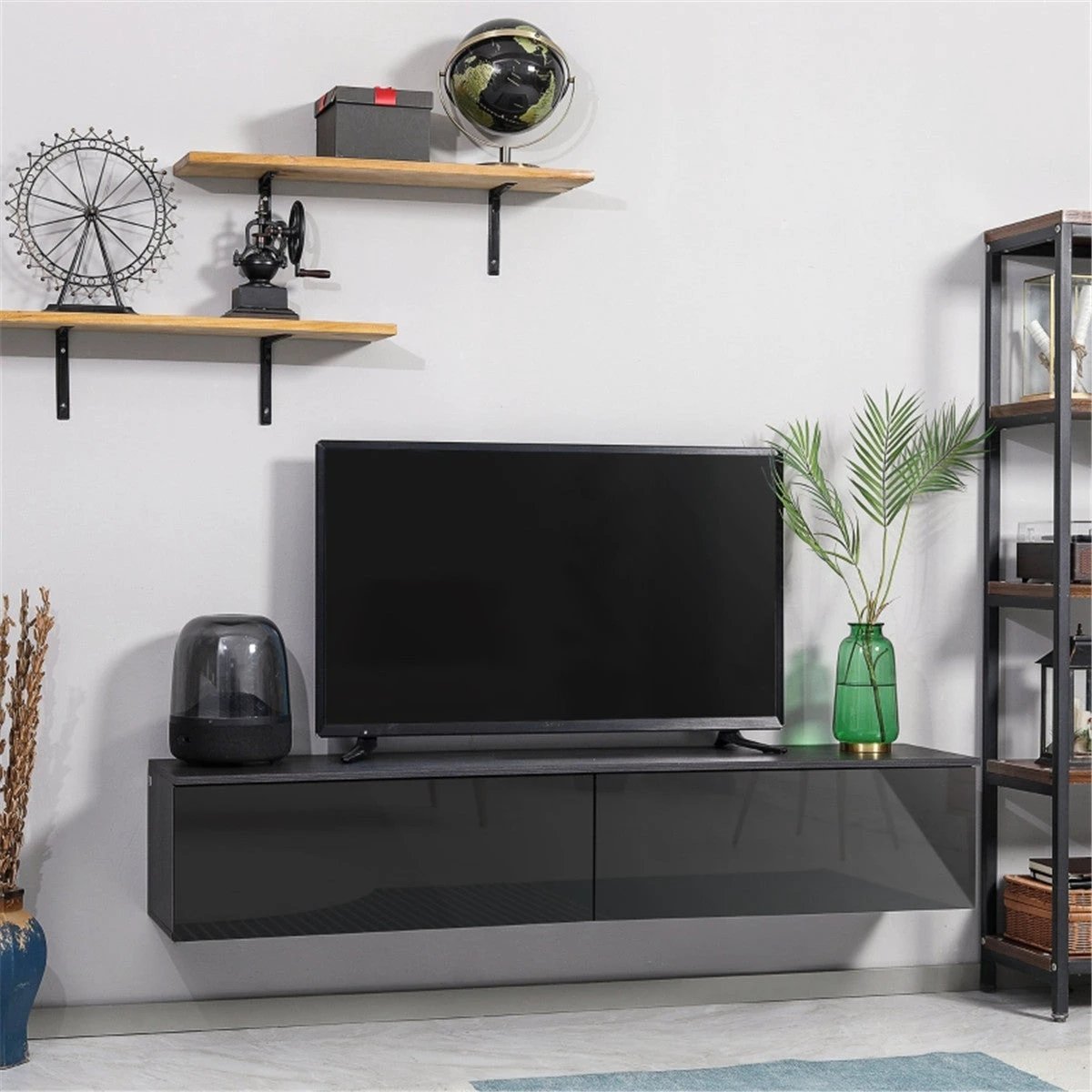 Premium Floating TV Stand 70In High Gloss Cabinets Lounge by N/A