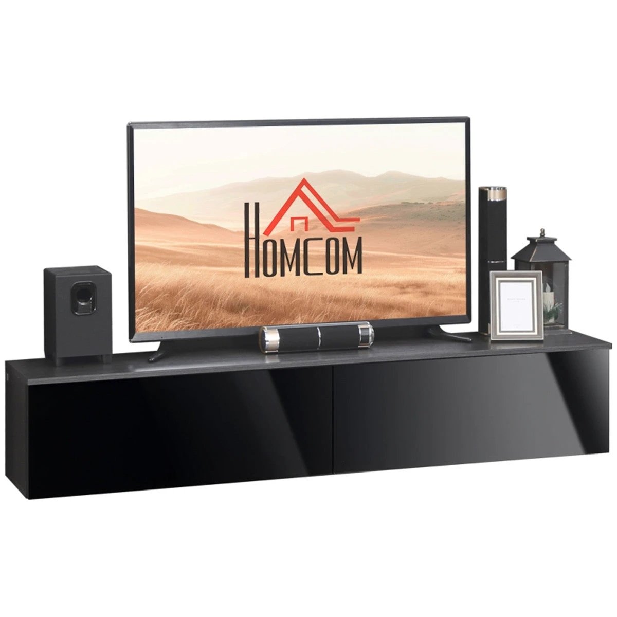 Premium Floating TV Stand 70In High Gloss Cabinets Lounge by N/A