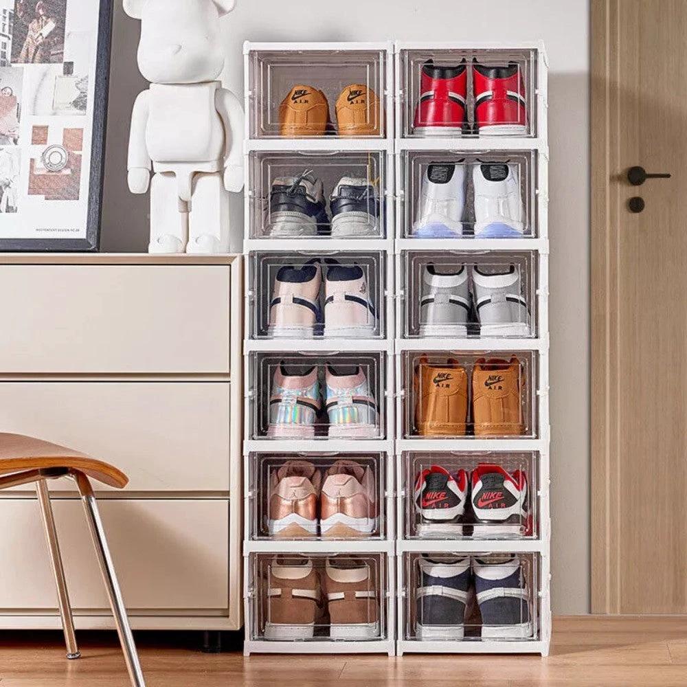Premium Shoe Storage Box 6-Tier Foldable Family by N/A