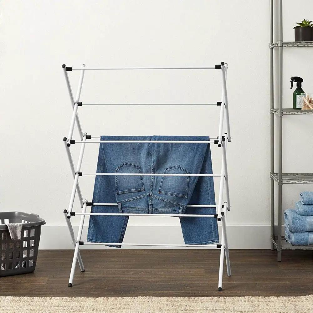 3 Tier Clothes Airer Dryer Metal Laundry Horse Drying Rack Indoor Outdoor Patio - from N/A