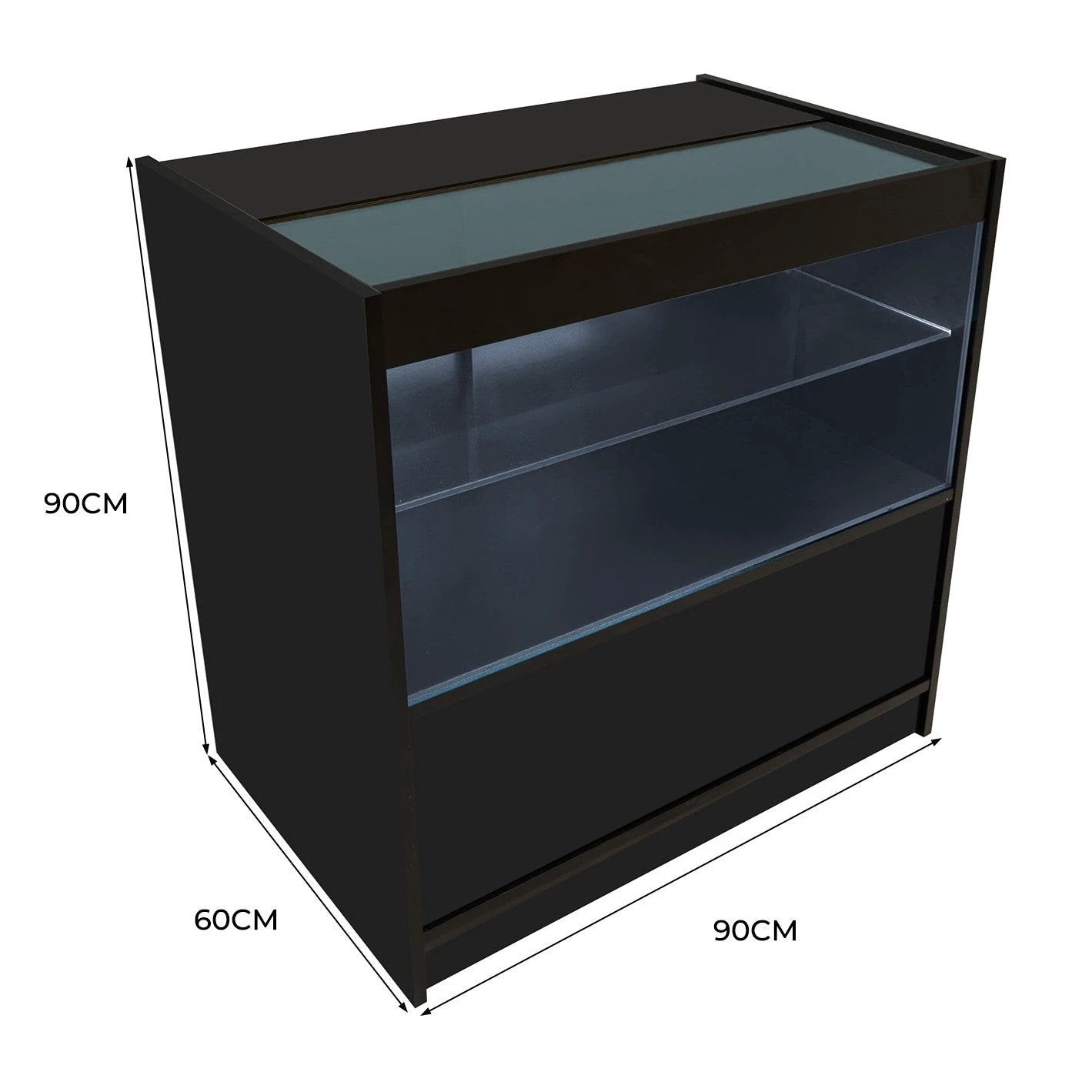 LED Retail Shop Counter C900 - Black by Monster Shop