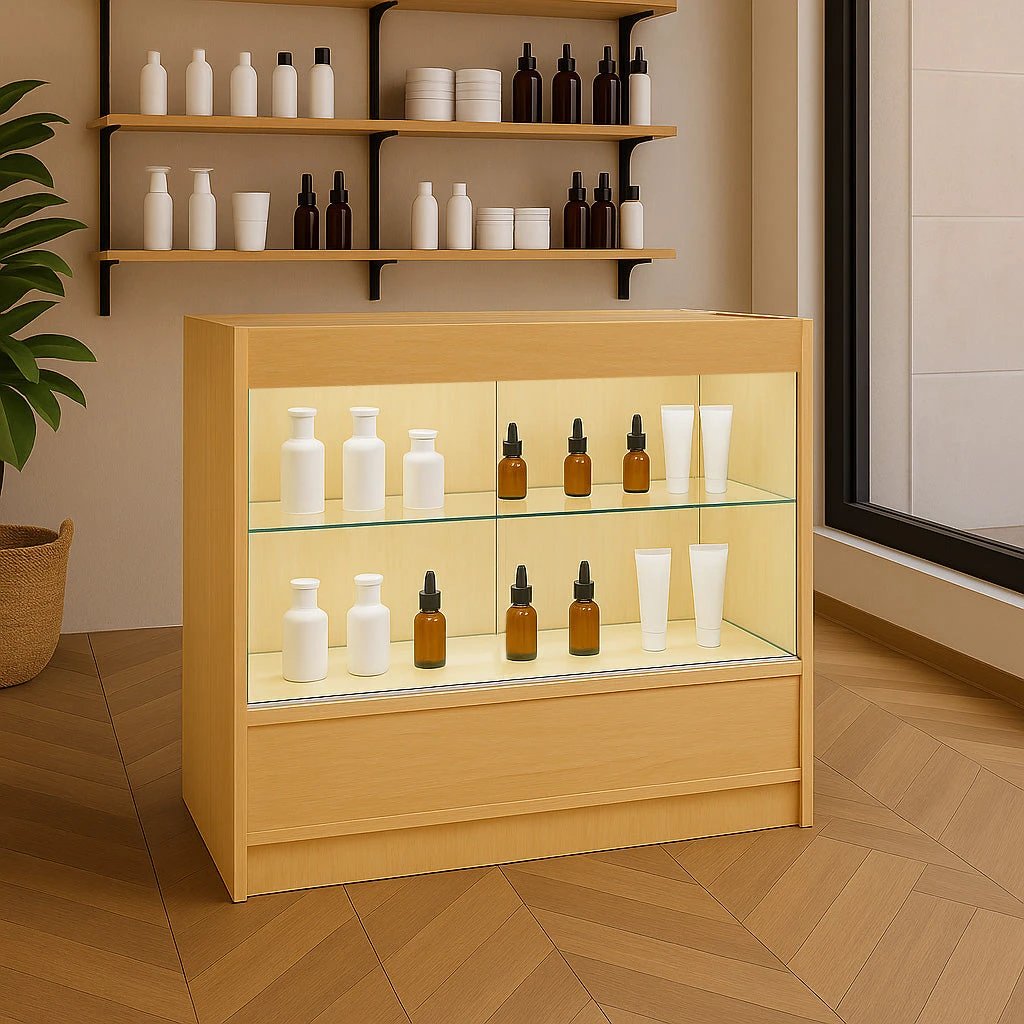 LED Retail Shop Counter C900 - Maple by Monster Shop