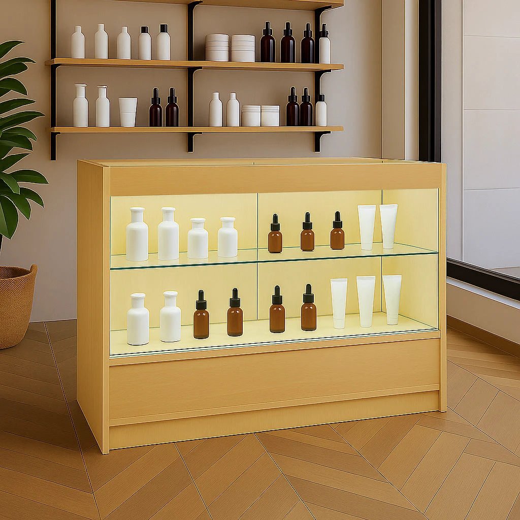 LED Retail Shop Counter C1200 - Maple by Monster Shop