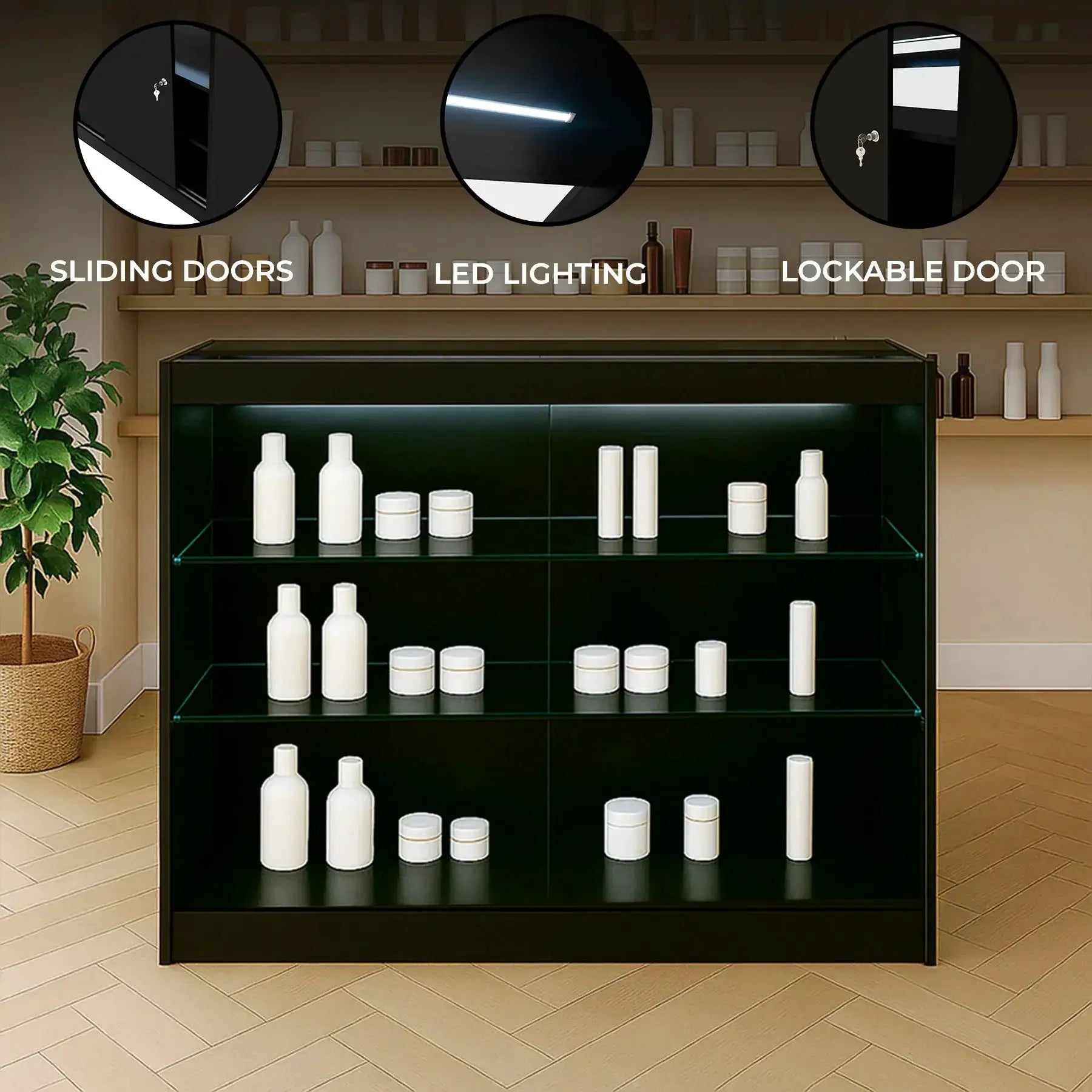 Monster Shop LED Retail Shop Counter K1200 - Black -